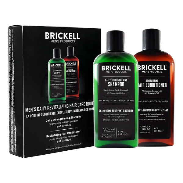 Champú Y Acondicionador Brickell Hombre Fuerza Volumen Cabello Fresco Y Manejable