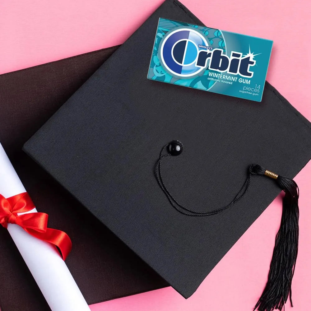 Chicle Orbit Sin Azúcar Wintermint 12 Paquetes X 14 Piezas Frescura Duradera