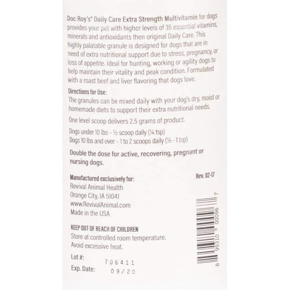 Multivitaminico Diario Con Minerales Para Perros Gránulos 14.11 Oz Energía Y Salud