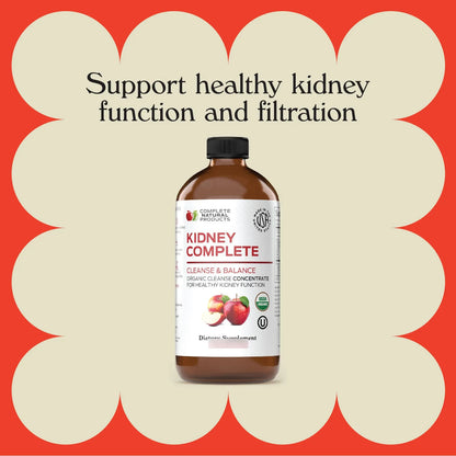 Complete Natural Kidney Suplemento Líquido Renal Desintoxicación Con Ingredientes Orgánicos