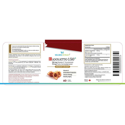 Eannatto 150mg Vitamina E Tocotrienoles Antioxidante Potente 60 Capsulas Blandas