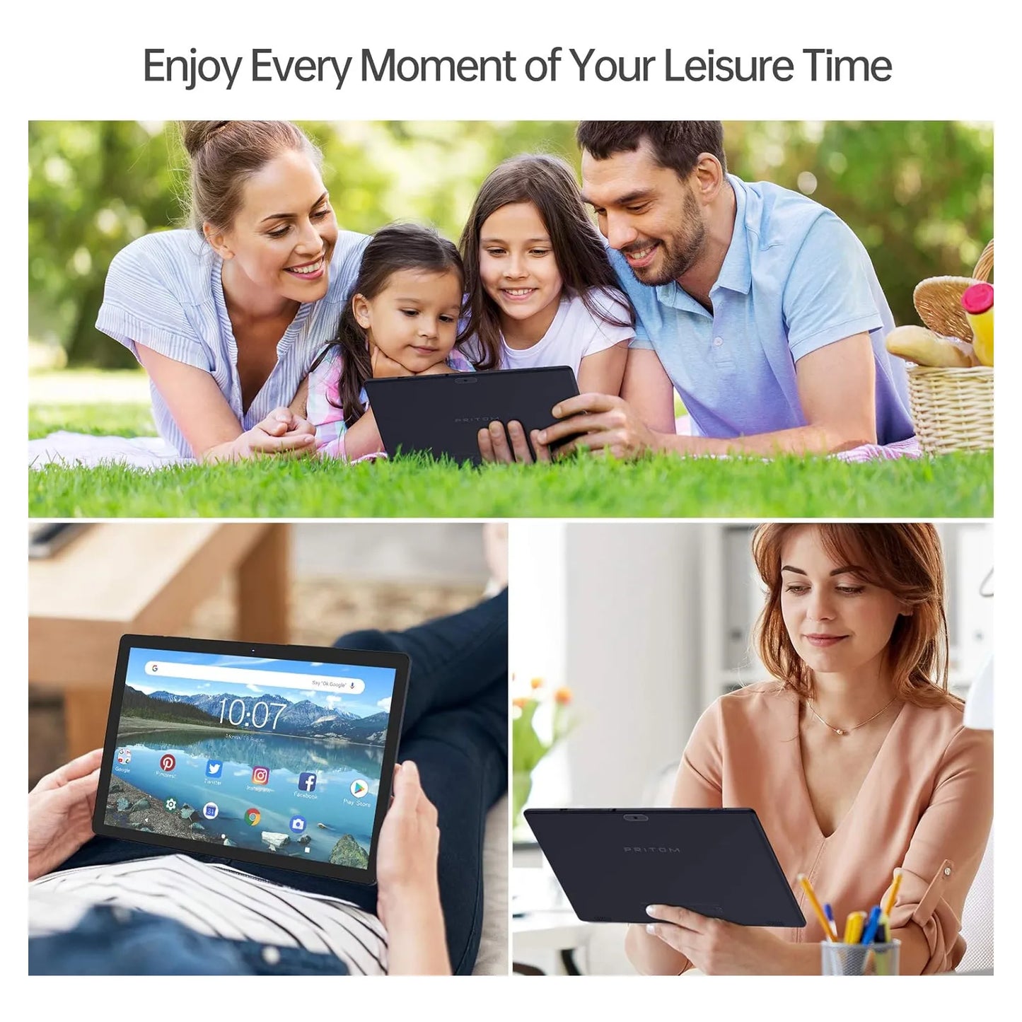 Tablet PRITOM M10 10 Pulgadas 2GB RAM 64GB Android 10 Pantalla IPS HD