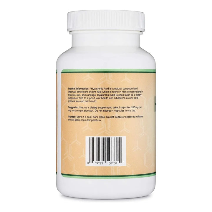 Ácido Hialurónico 200mg 180 Cap Double Wood - Imagen 2