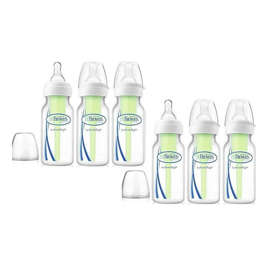 Botellas Dr Brown 8 Oz Con Ventilación Pack X6 Transparentes Sin Bpa