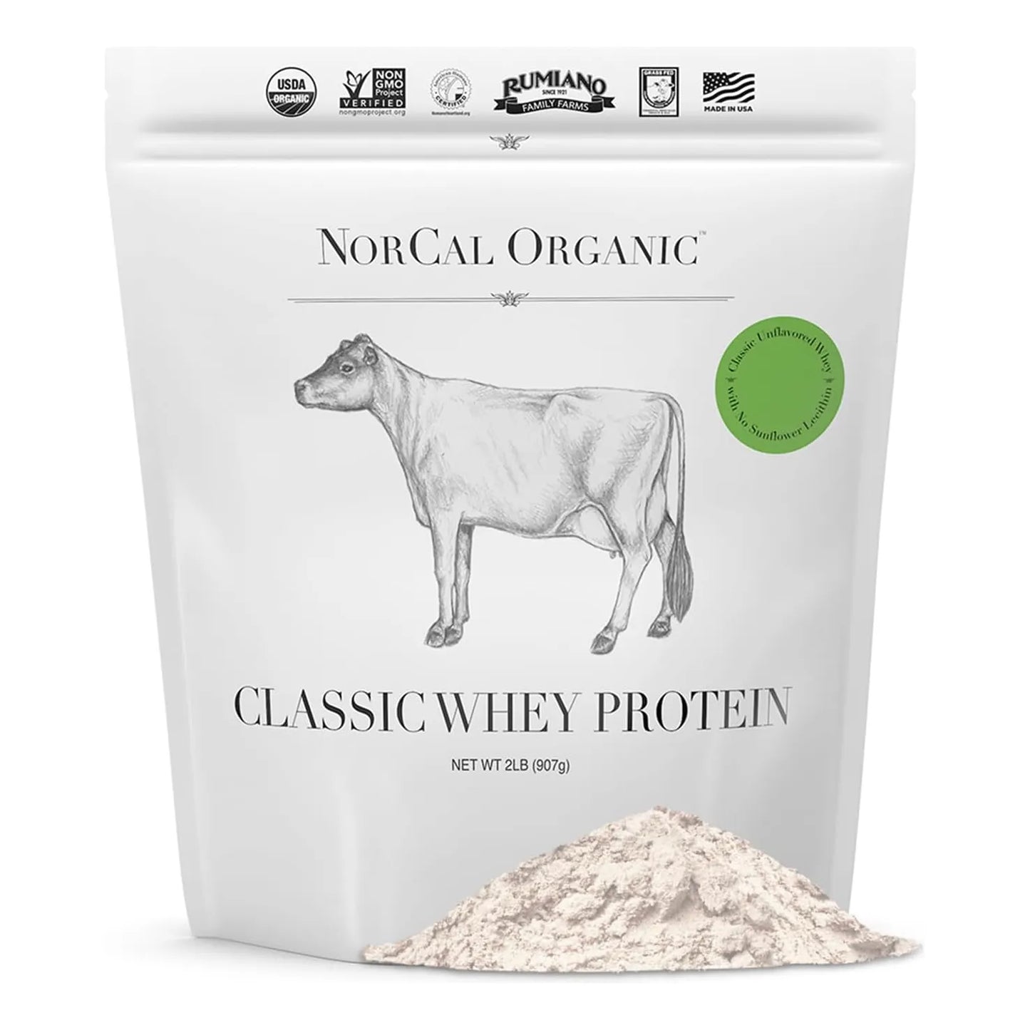 Proteina De Suero De Leche Orgánica 1000 Gramos Alimentada Con Pasto Certificada USDA