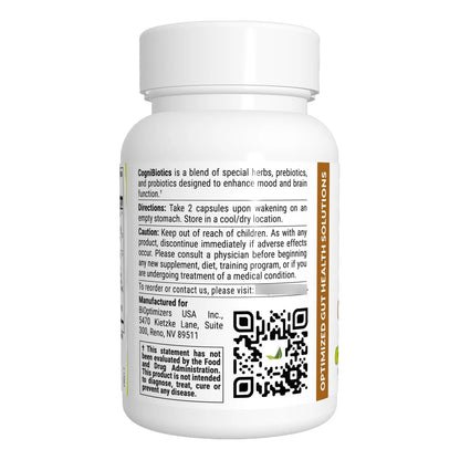 Cognibiotics Probiótico Cerebral 30 Cápsulas Mejora Enfoque Memoria y Estado de Ánimo
