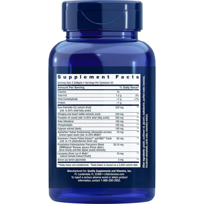 Life Extension Ultra Prostate Formula 100 Capsulas Blandas Pack X2 Suplemento Natural Para Hombres