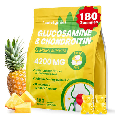 Gomitas De Condroitina Y Glucosamina 180 Unidades Sabor Piña