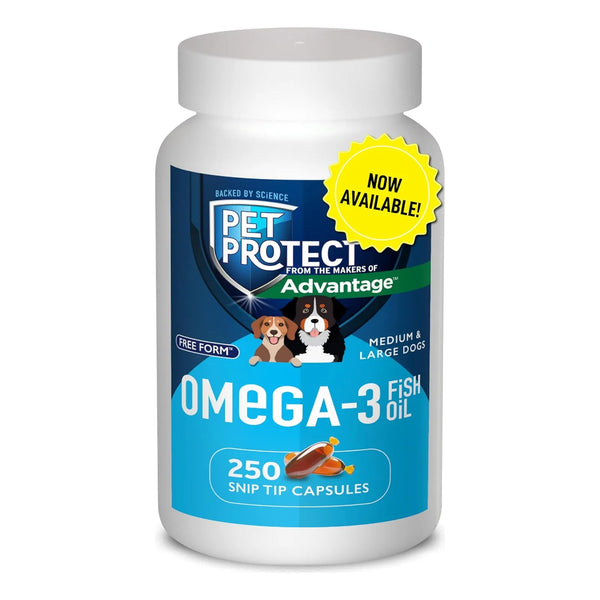Omega 3 Pet Protect Para Perros Medianos Y Grandes 250 Capsulas Salud Articulaciones Y Piel