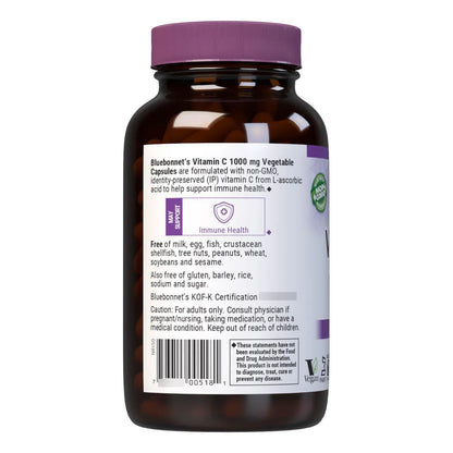 Vitamina C 1000 Mg Cápsulas Vegetales Refuerzo Inmunológico Vegano Sin Gluten 180 Unidades