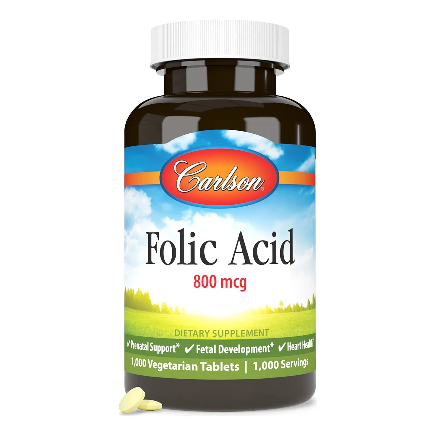 Ácido Fólico 800 Mcg Apoyo Prenatal 1000 Tabletas