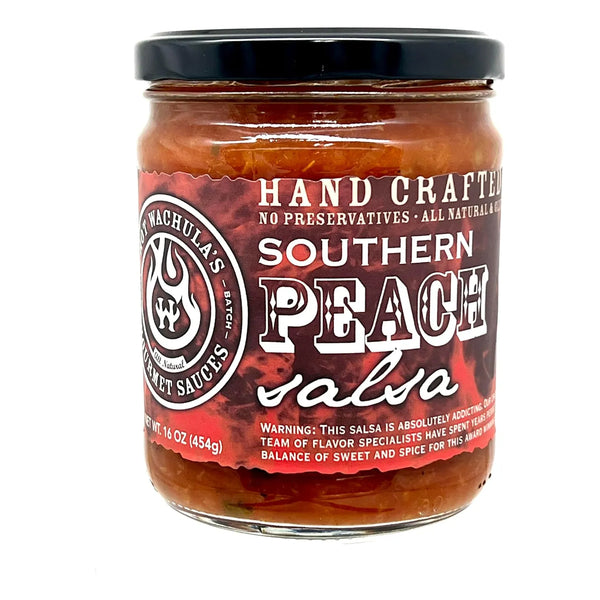 Salsa De Melocotón Dulce Y Picante Hot Wachula 250 Ml Importada