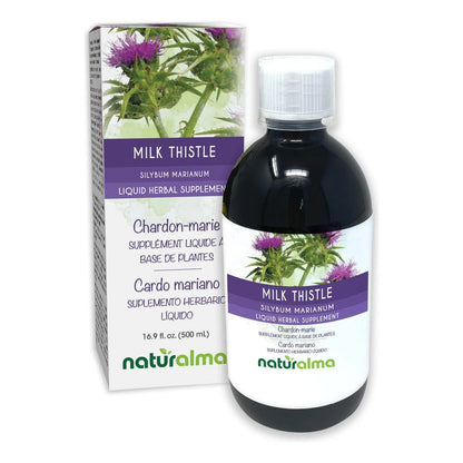 Tintura De Cardo Mariano Naturalma Extracto Líquido Sin Alcohol 16.9 Onzas Vegano