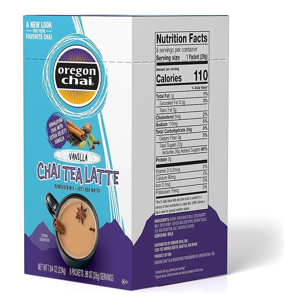 Mezcla En Polvo De Leche Con Té Chai Especiado 340g Listo En Segundos