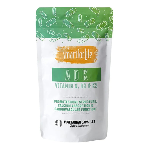 Vitamina Adk Potente 5000 Ui D3 K2 A Salud Ósea Cardíaca 90 Cápsulas