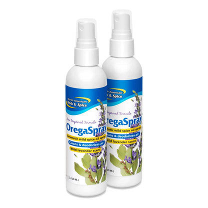 OregaSpray Spray Aromático De Aceite De Especias Silvestres 4 Onzas Líquidas Paquete De 2