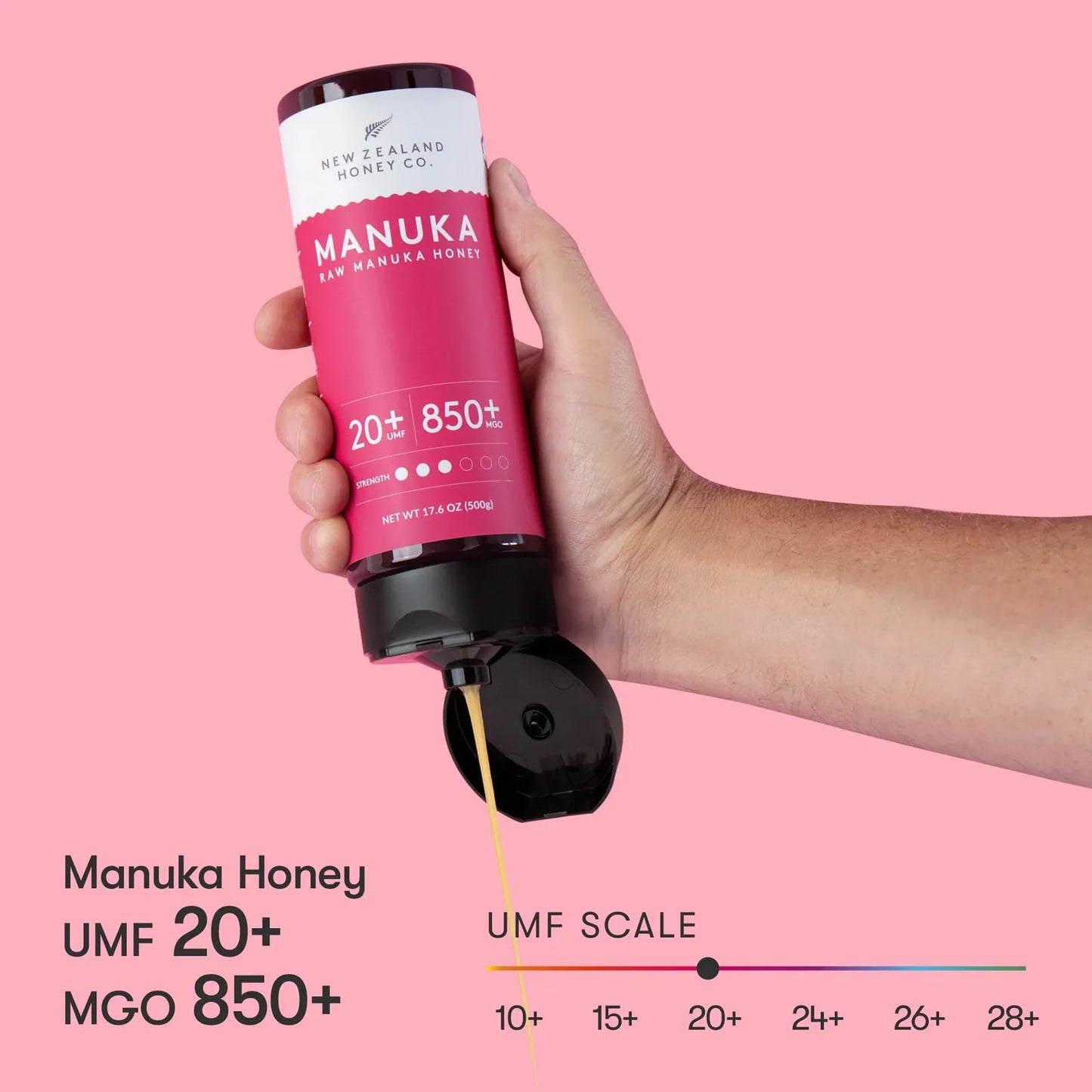 Miel De Manuka Pura UMF 20+ Envase Exprimible 500 G Importada