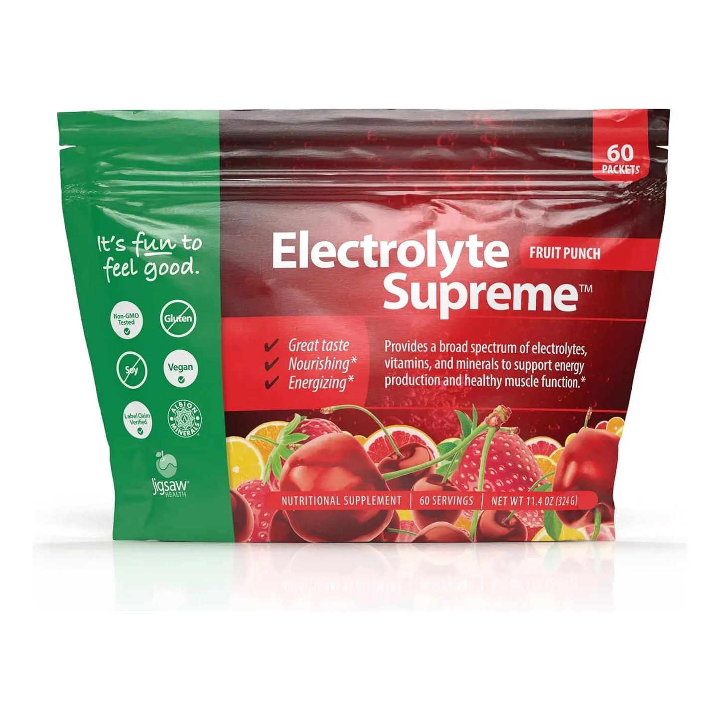Electrolitos Completo Sabor Ponche Frutas 60 Porciones Oligo Hidratación Óptima Y Energía