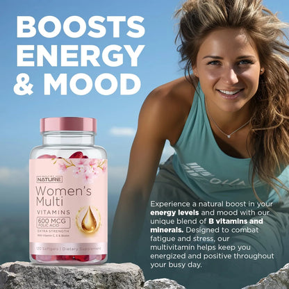 Multivitaminico Mujeres Vitaminas A B C D E Hierro Calcio Magnesio Energia Piel