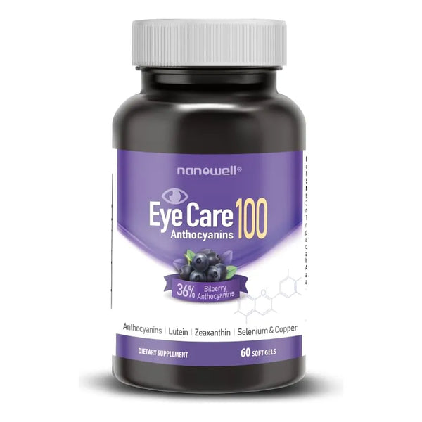 EyeCare Anthocianins Suplemento Ocular Con Arándano Luteína Y Zeaxantina 60 Cápsulas