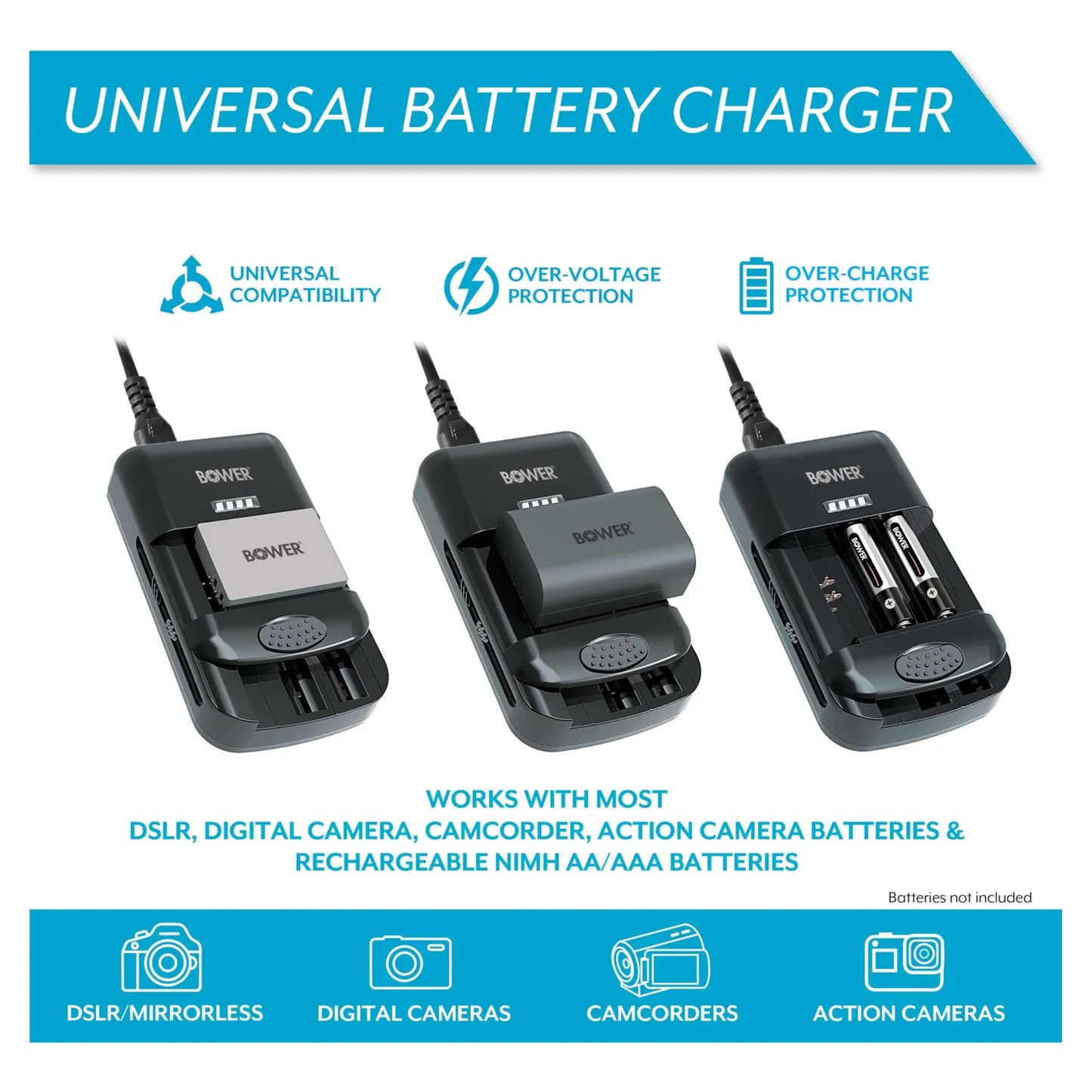 Cargador Universal Para Camaras Reflex Digitales Y Videocamaras Baterias De Iones De Litio 3.7V 7.4V