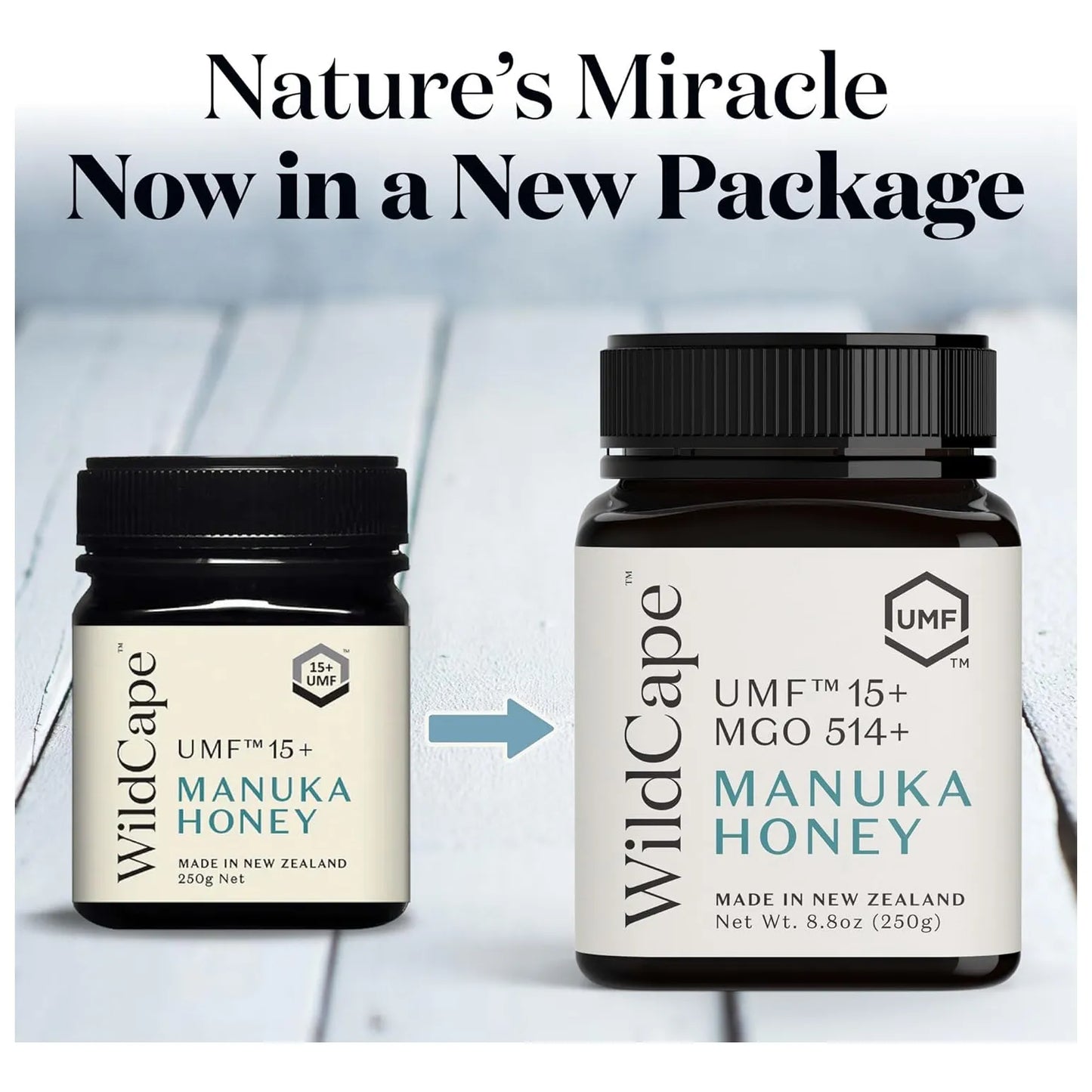 Miel Manuka WildCape UMF 15+ MGO 514+ 100% Pura Cruda 250g Nueva Zelanda