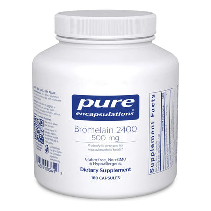 Bromelina 2400 Mg Pure Encapsulations Apoyo Digestivo Y Articular 180 Capsulas