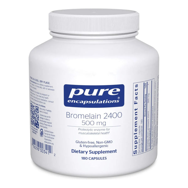 Bromelina 2400 Mg Pure Encapsulations Apoyo Digestivo Y Articular 180 Capsulas
