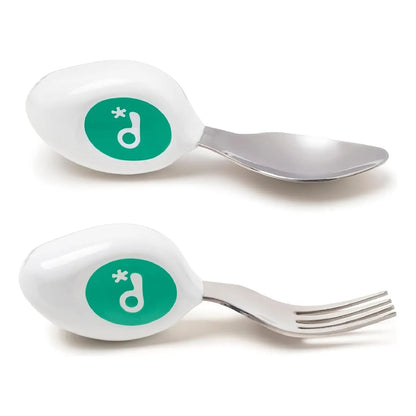 Set Cubiertos Niños 12 Meses Cuchara Tenedor Ergonómico Seguro Divertido