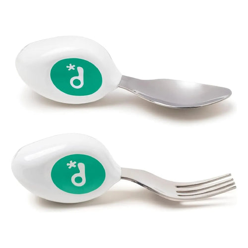 Set Cubiertos Niños 12 Meses Cuchara Tenedor Ergonómico Seguro Divertido