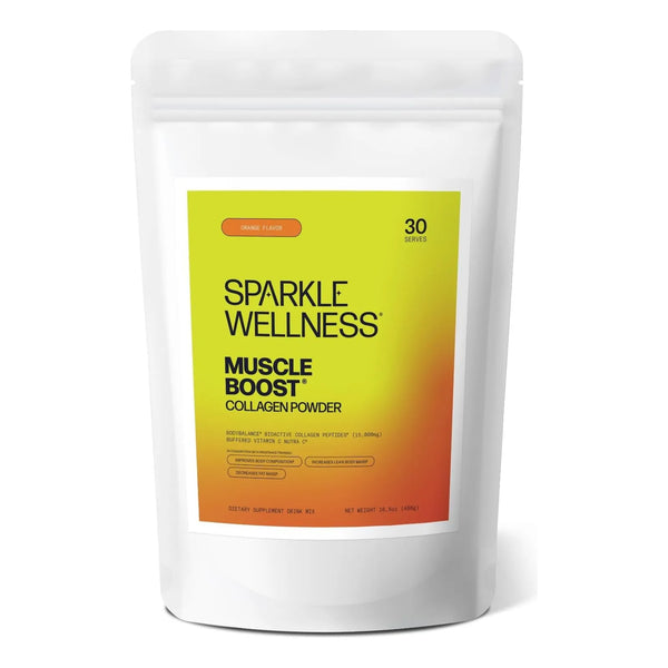 Colageno Hidrolizado Sabor Naranja Muscle Boost 30 Porciones Con Vitamina C