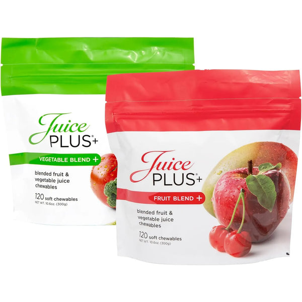 Gomitas Masticables De Frutas Y Verduras JuicePlus+ 4 Bolsas Nutricion Completa