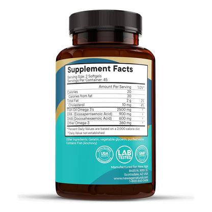 Aceite De Pescado Omega 3 2500 Mg Puro E Importado Soporte Inmune Y Articular