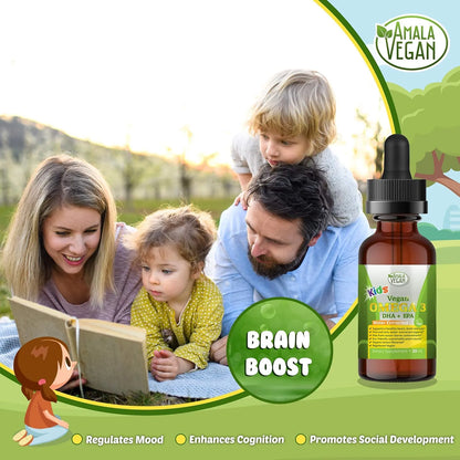 Aceite Omega 3 Limon Organico Niños Vegano DHA EPA Suplemento Liquido