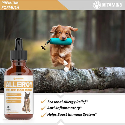 Suplemento Líquido Natural Para Alergias Y Picazón En Perros Alivio Rápido Y Efectivo