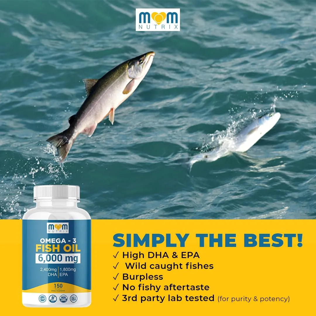 Aceite De Pescado Omega 3 Alto En EPA Y DHA 150 Cápsulas Para Cerebro Y Corazón