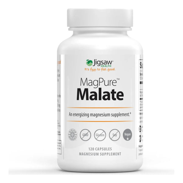 Capsulas De Magnesio Malato Premium 120 Unidades Jigsaw MagPure Energia Y Relajacion
