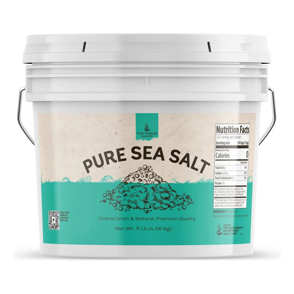 Sal Marina Gourmet Grano Grueso 1 Galon Pura Y Natural Para Cocina Y Spa