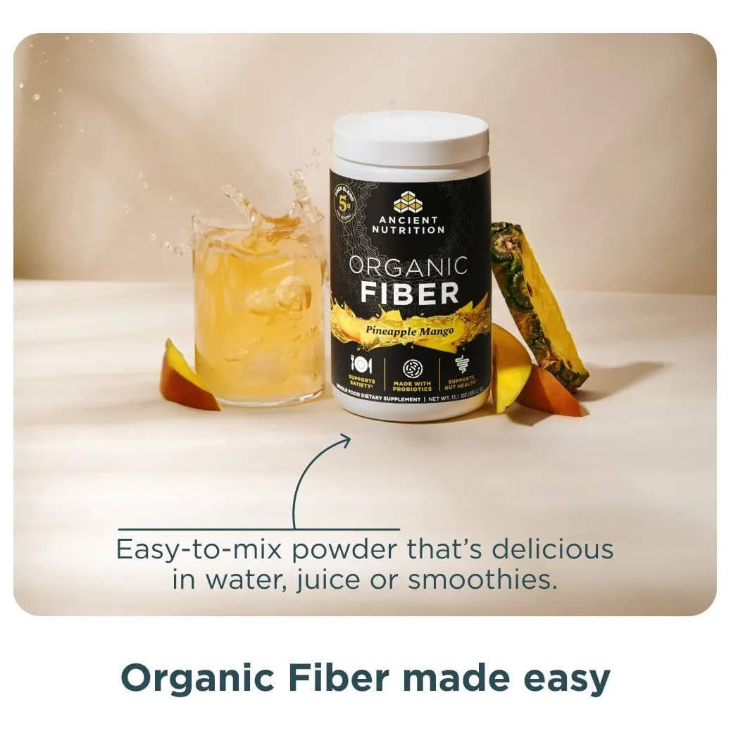 Polvo De Fibra Organica Sabor Mango Piña 382g Salud Digestiva