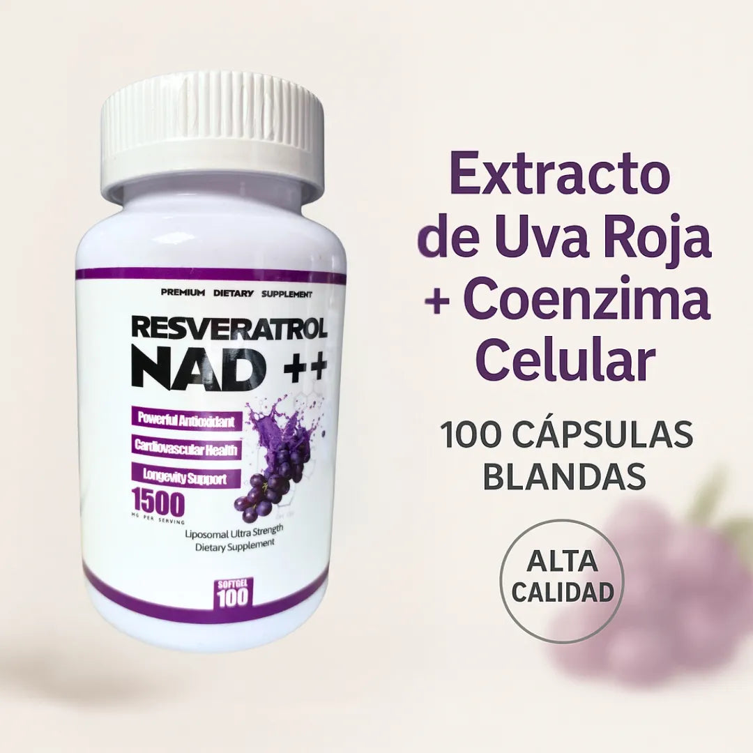 Extracto De Uva Roja Coenzima Celular 100 Cápsulas - Imagen 2