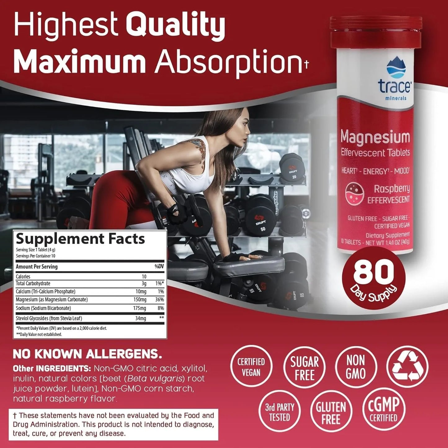Magnesio Efervescente Para Energía Corazón Y Sueño Saludable Trace Minerals