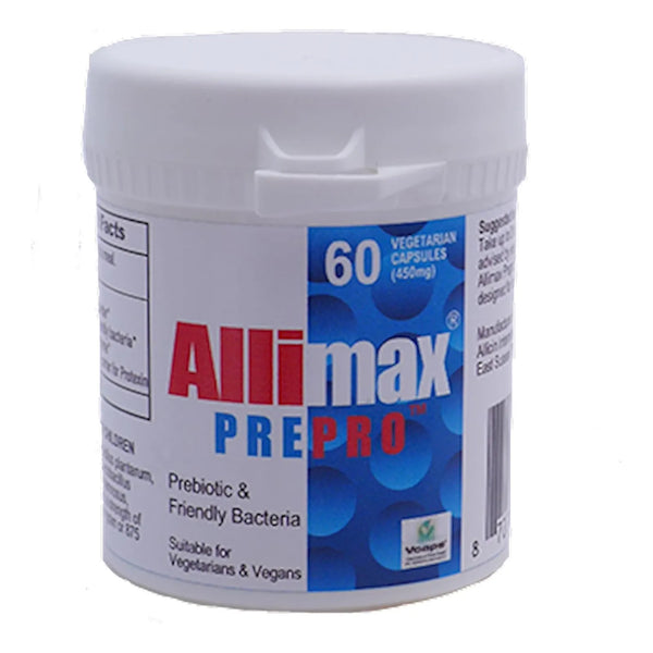 Allimax PrePro 60 Caps Alicina Estabilizada Con Prebióticos Probióticos Y Enzimas Digestivas