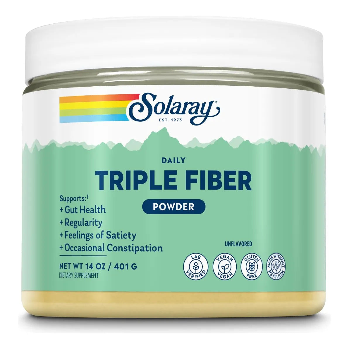 Polvo De Triple Fibra Para Salud Intestinal Regularidad Saciedad Vegano Sin Gluten