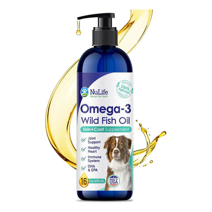 Aceite De Pescado Liquido Para Perros Omega 3 6 9 Piel Y Pelaje Saludable 16 Onzas