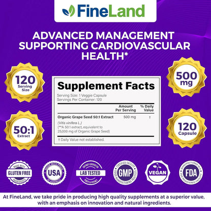 Extracto De Semilla De Uva 50 1 25000 Mg Antioxidante Apoyo Cardiaco E Inmunologico
