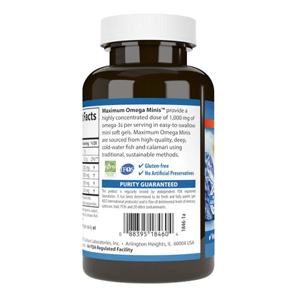 Omega Minis 1000 Mg Omega 3 Soporte Cardiaco Y Cerebral 120 Capsulas