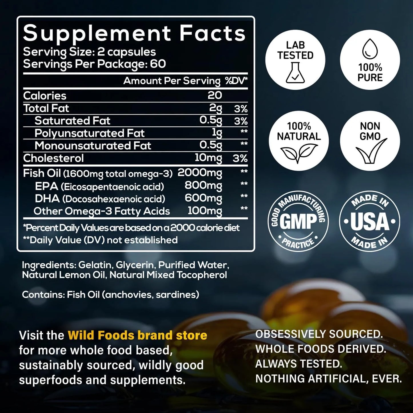 Aceite De Pescado Omega 3 120 Capsulas Burpless Inodoro Dpa Dha Epa