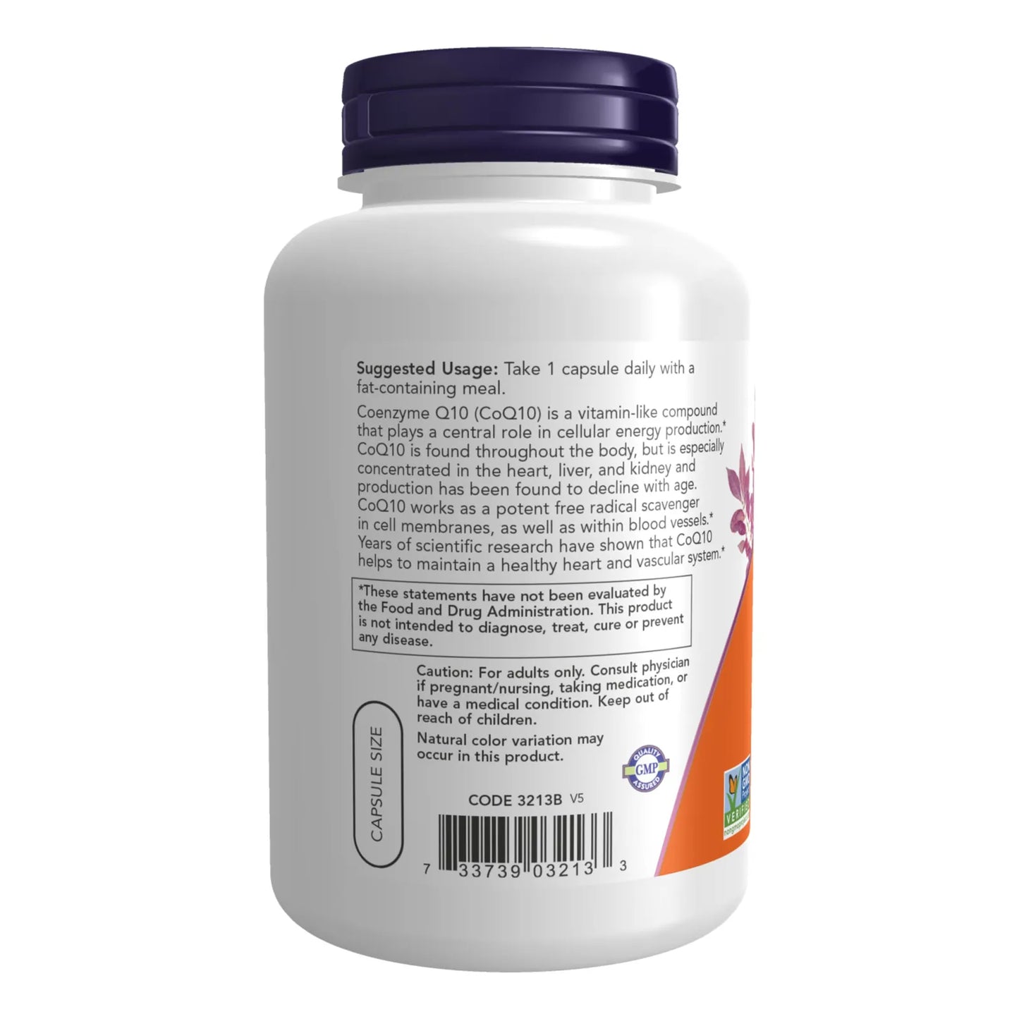 Cápsulas De Coenzima Q10 100 Mg 90 Unidades Energía Celular Veganas