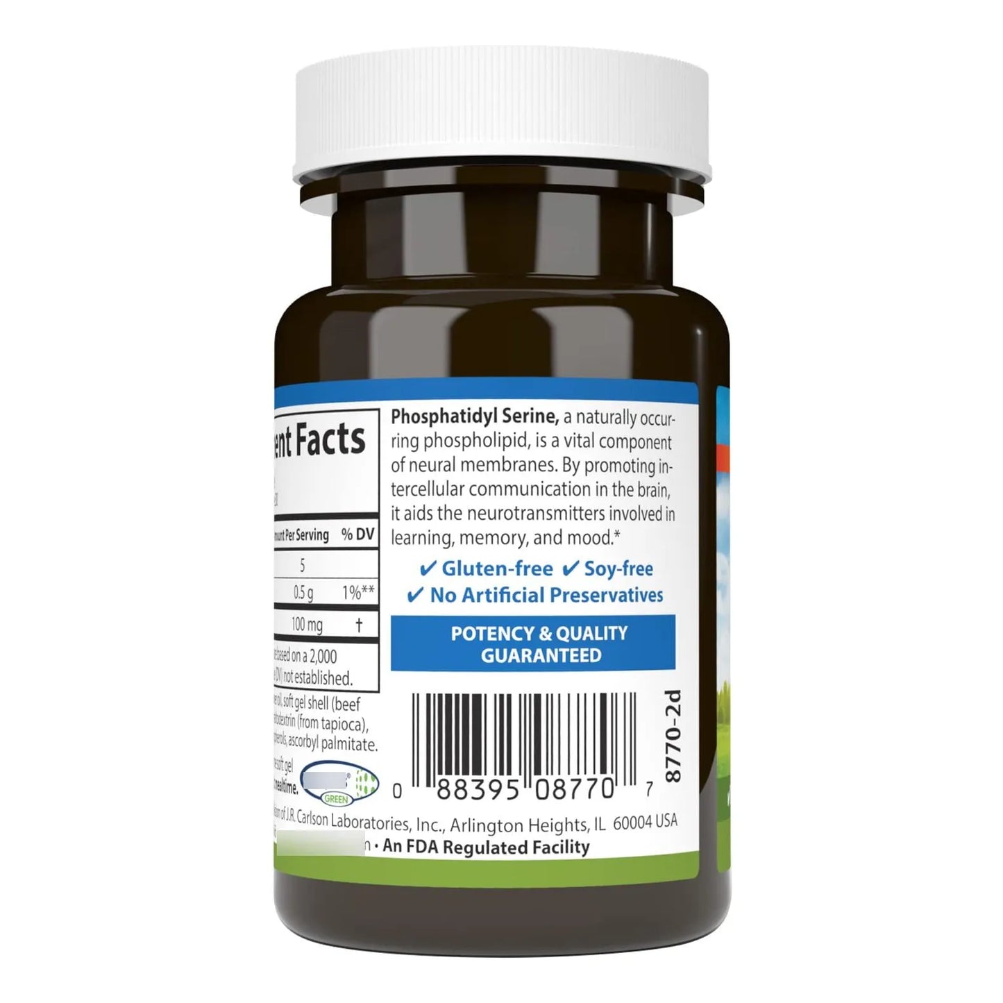 Fosfatidilserina 100 Mg Capsulas Blandas Soporte Cerebral Natural