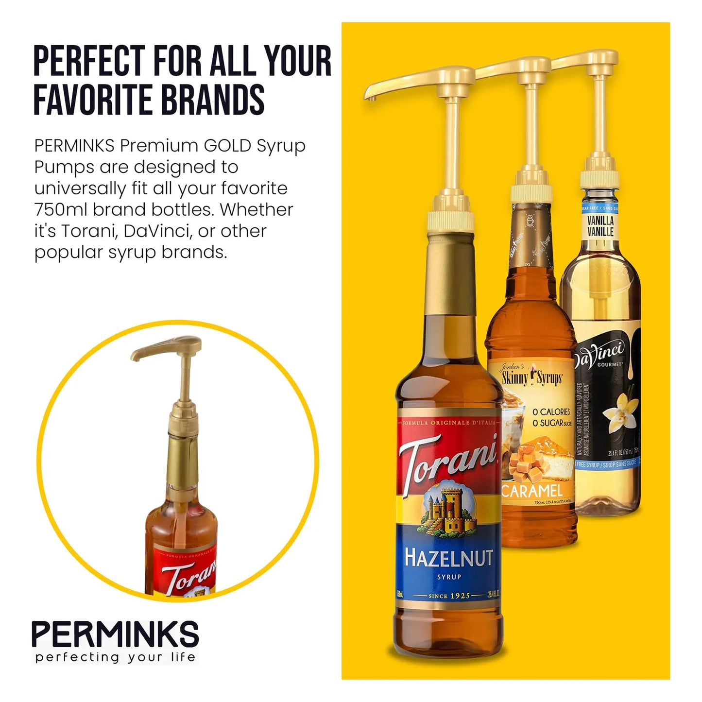 Bomba De Jarabe Premium Para Botella De 750 Ml Dispensador Sin Derrames